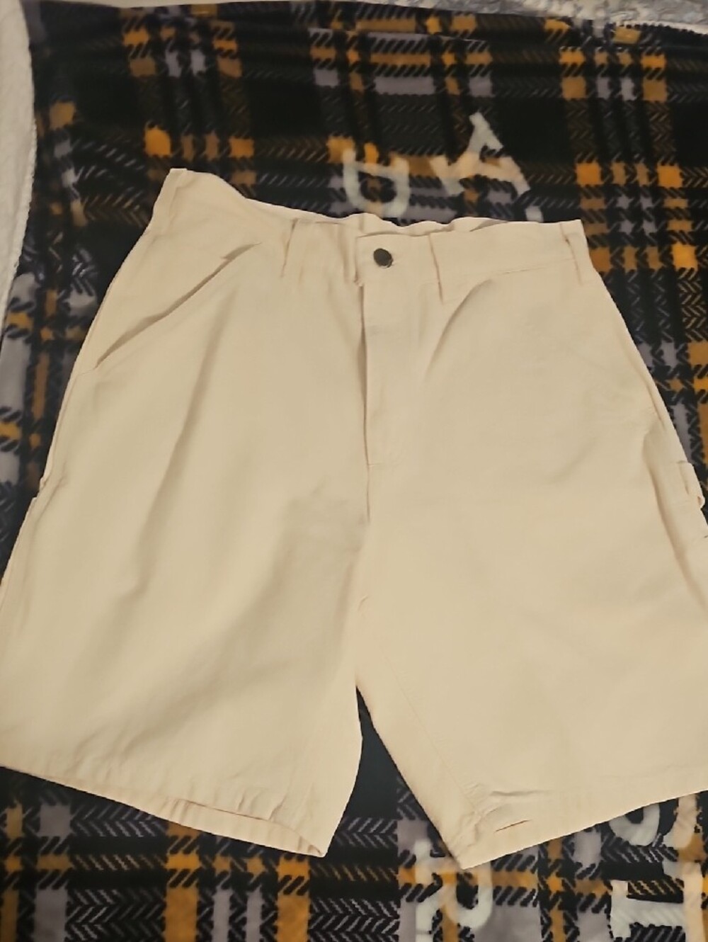 Carhartt Washed Drill Cargo Shorts - Cream/Tan - Picture 2 of 4